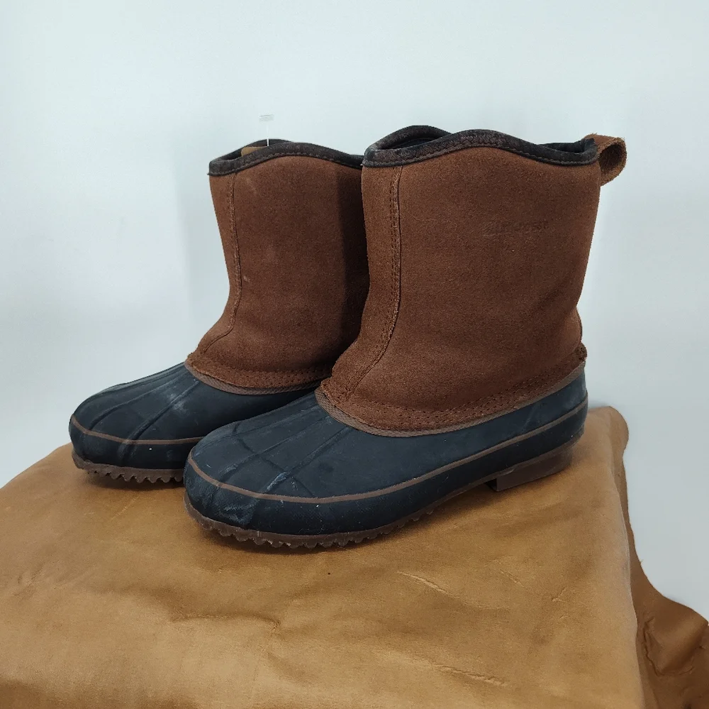 LaCrosse Brown and Black Winter Pull On Duck Boots Women's Size 8